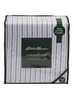EDDIE BAUER Striped Flannel Sheet Set